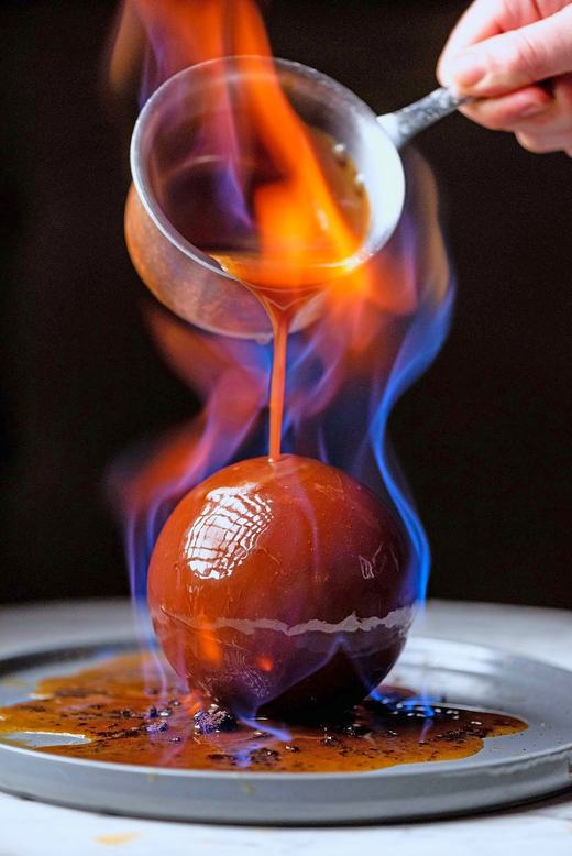 Chocolate dome dessert